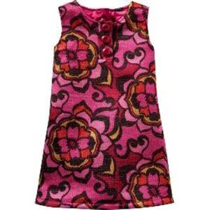 NEW Baby Gap kids girls dress 4 retro mod print sleeveless shift tank pink party